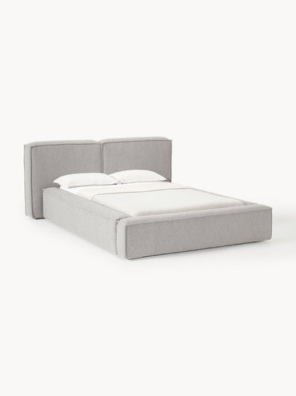 Lennon Bed in Bouclé, Upholstered