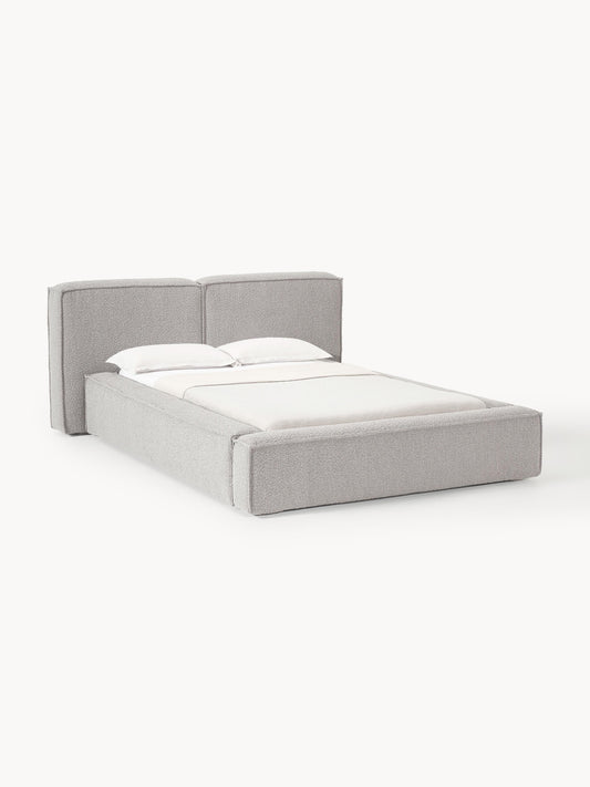 Lennon Bed in Bouclé, Upholstered