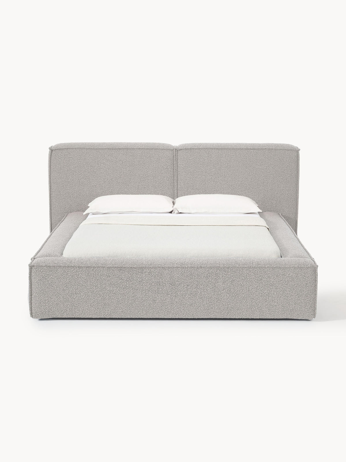Lennon Bed in Bouclé, Upholstered