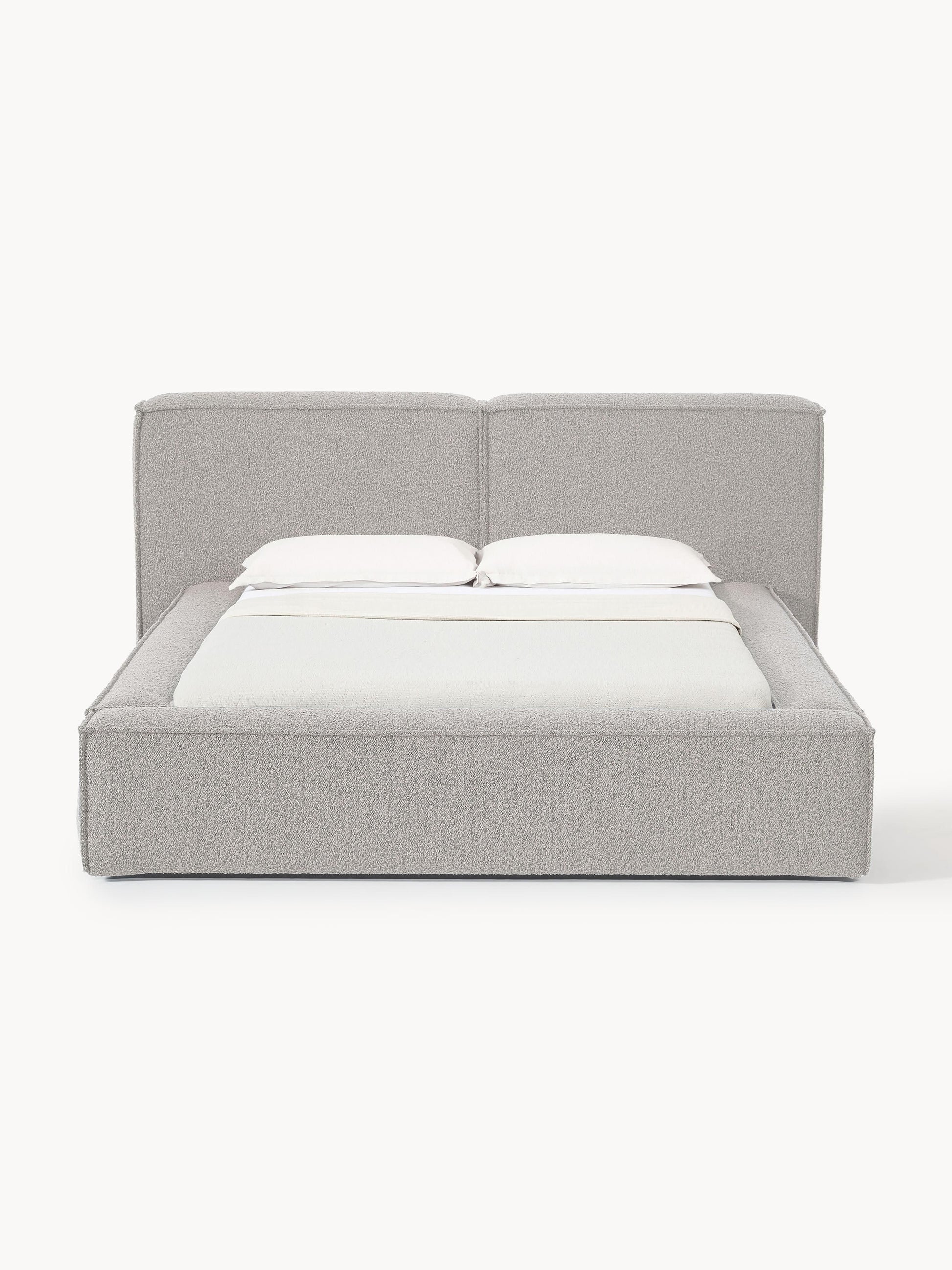 Lennon Bed in Bouclé, Upholstered