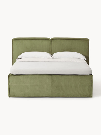 Lennon Box Spring Bed Frame, Corduroy
