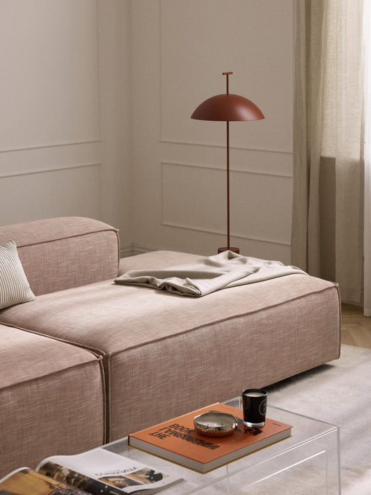 Lennon Linen Blend Ottoman Unit