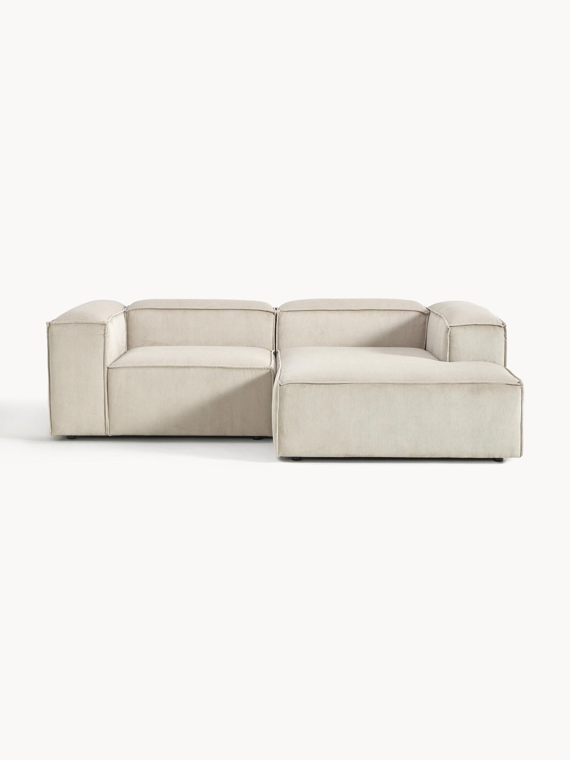 Lennon Modular Corduroy Corner Sofa (2-Seater)