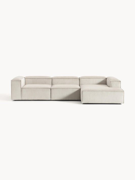 Lennon Modular Corduroy Corner Sofa (4-Seater)