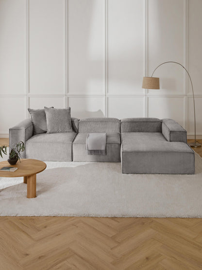 Lennon Modular Corduroy Corner Sofa (4-Seater)
