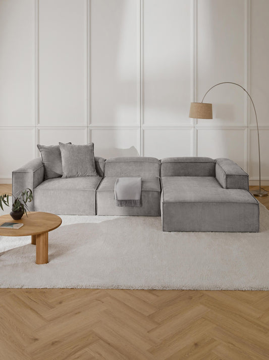 Lennon Modular Corduroy Corner Sofa (4-Seater)