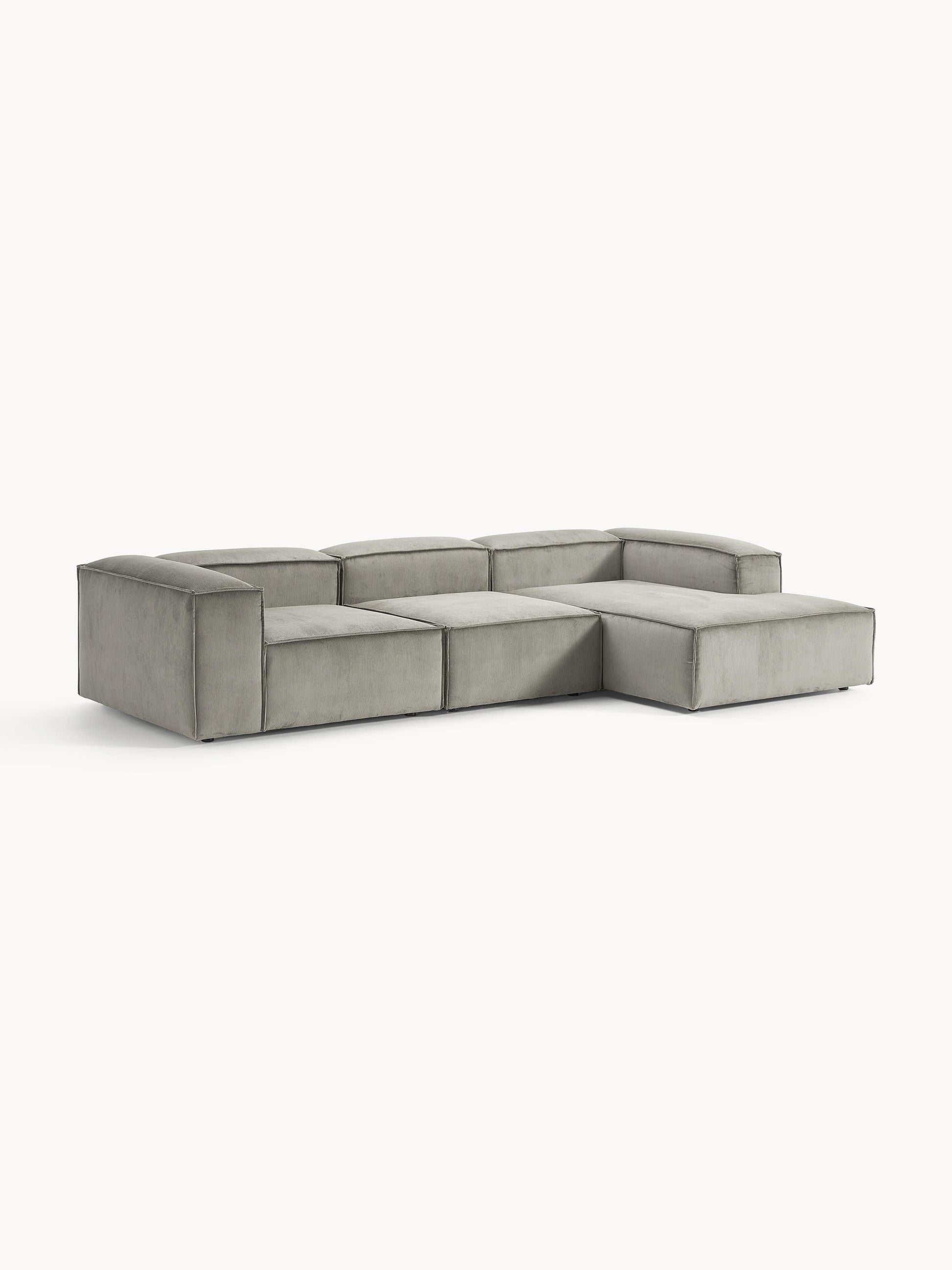 Lennon Modular Corduroy Corner Sofa (4-Seater)