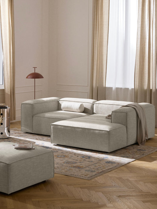 Lennon Modular Linen Blend Corner Sofa (2-Seater)