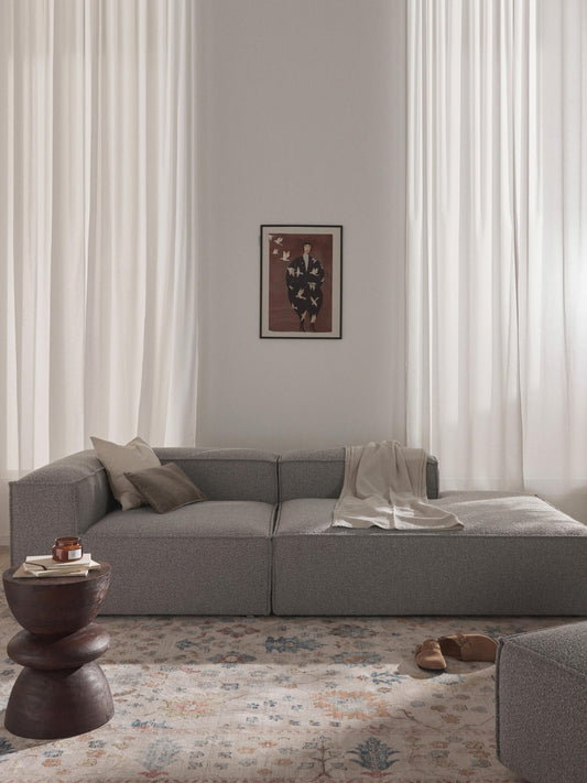 Lennon Modular Ottoman, Bouclé