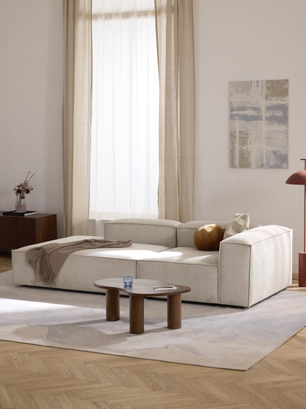 Lennon Modular Ottoman, Corduroy