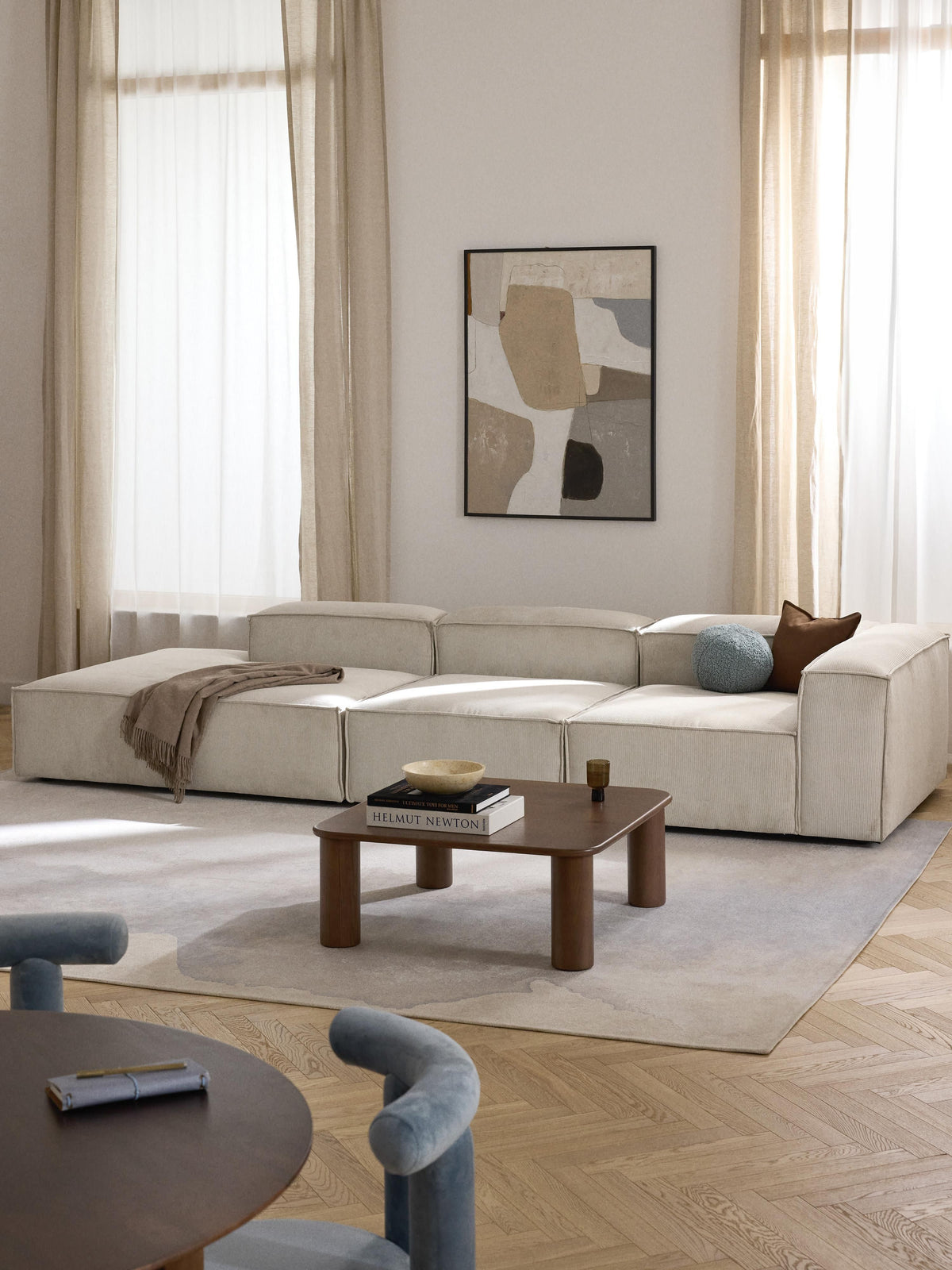 Lennon Modular XL Pouffe in Corduroy