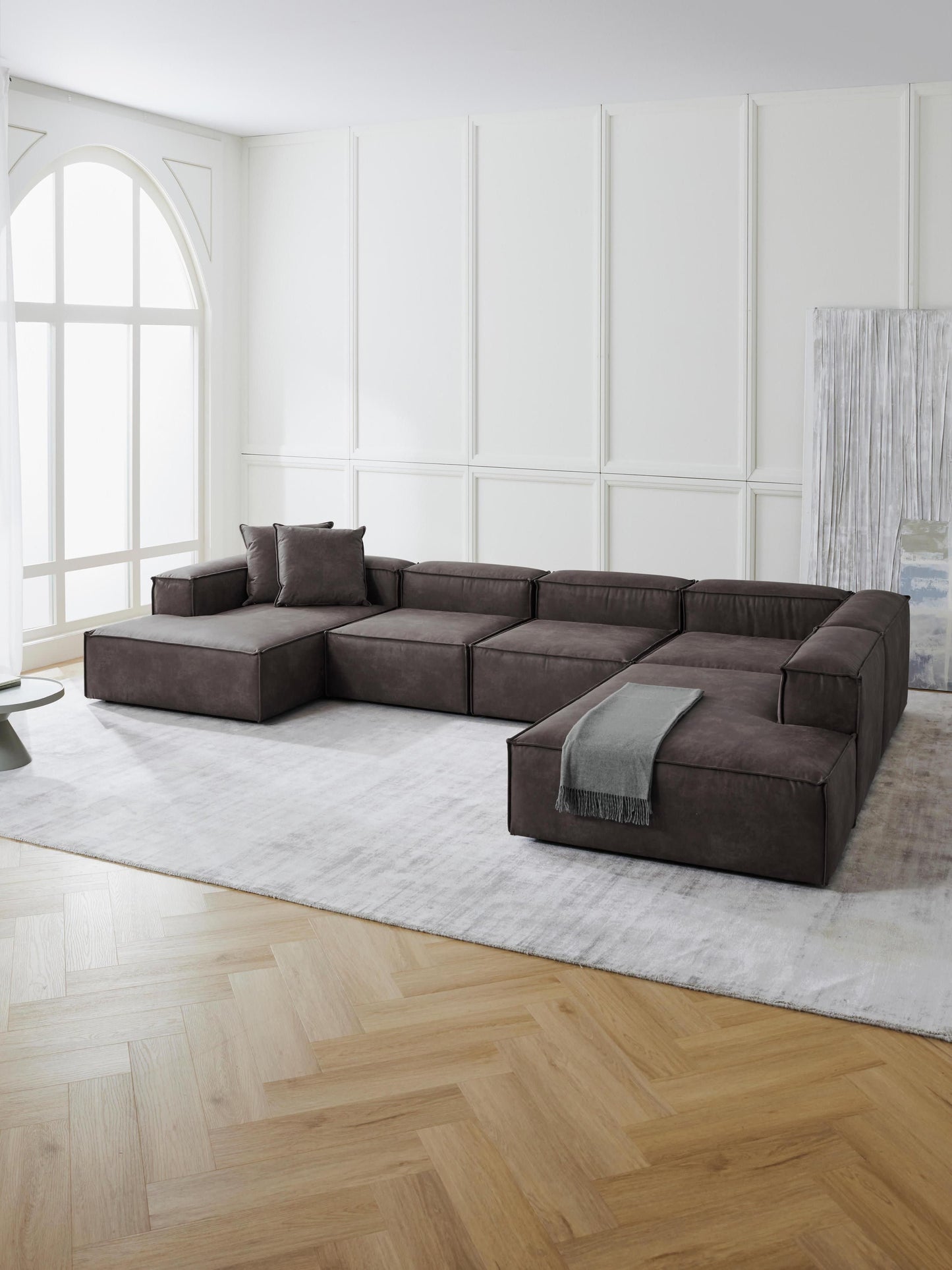 Lennon Modular XL Settee in Leather