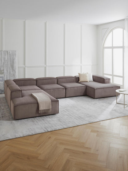 Lennon Ottoman Corner Piece in Corduroy