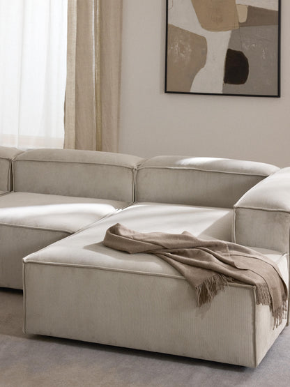 Lennon Ottoman Corner Piece in Corduroy