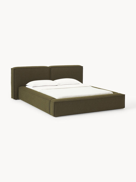 Lennon Upholstered Bed in Bouclé with Storage