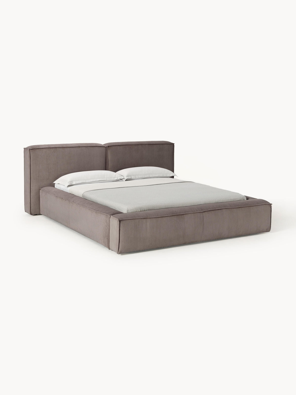 Lennon Upholstered Bed in Corduroy with Storage