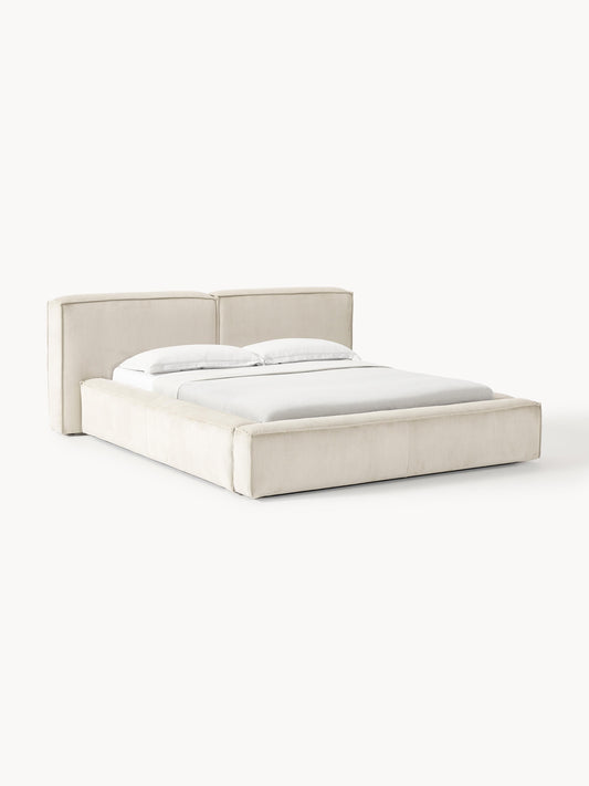 Lennon Upholstered Bed in Corduroy with Storage