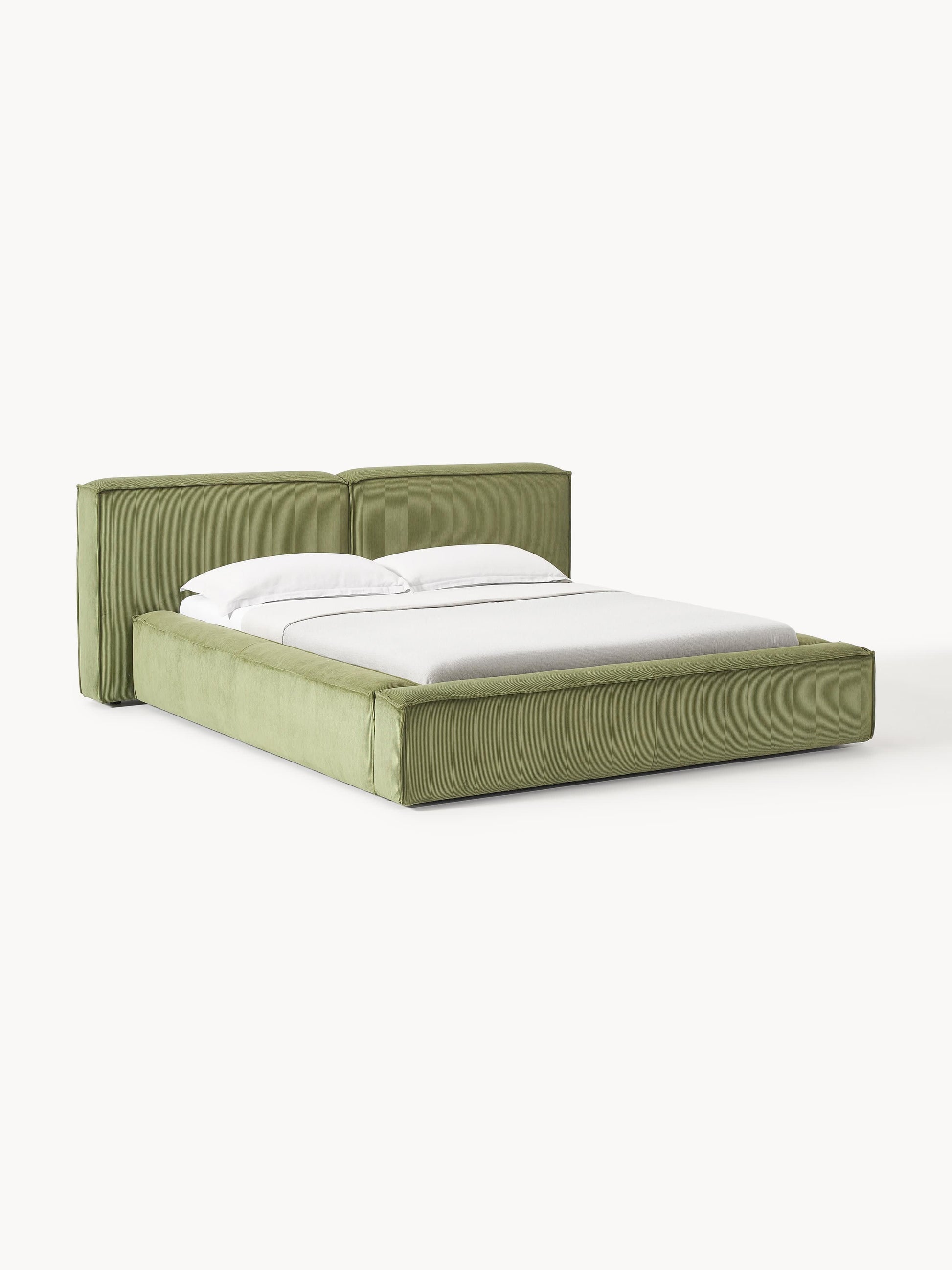 Lennon Upholstered Bed in Corduroy with Storage