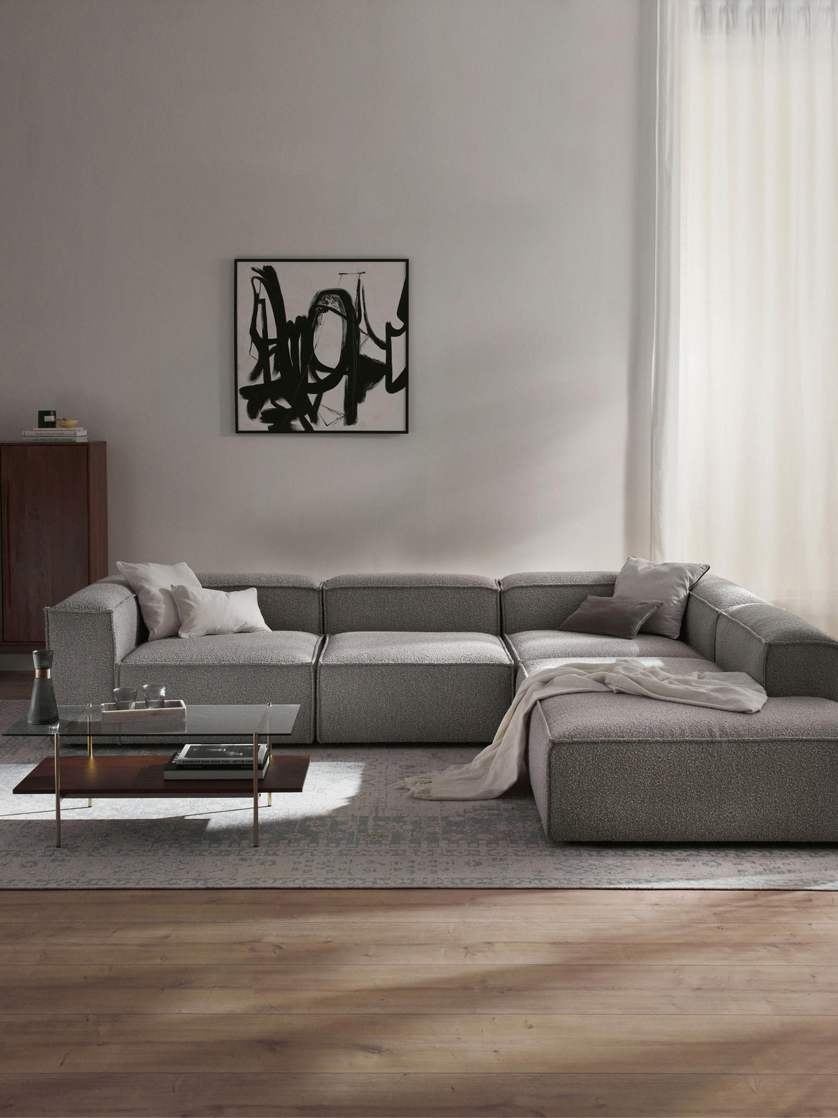 Lennon XL Modular Bouclé Corner Sofa (4-Seater)