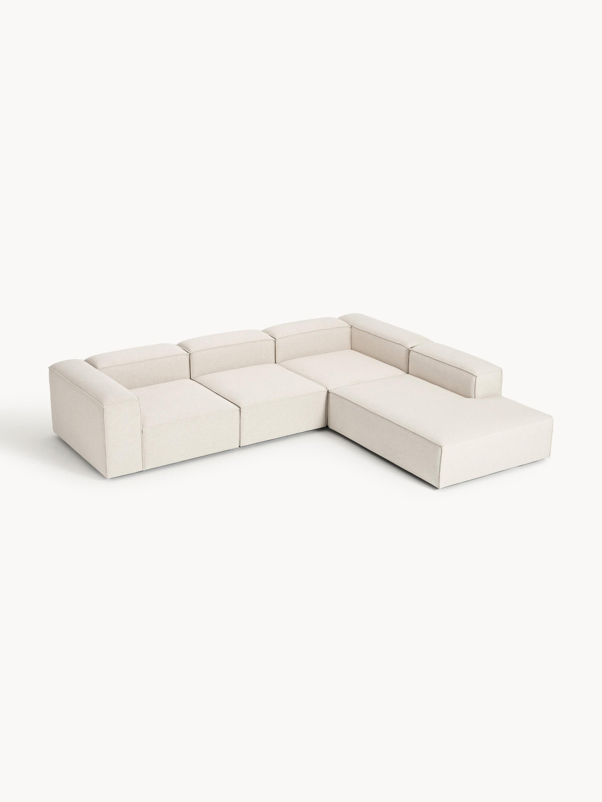 Lennon XL Modular Corner Sofa in Linen Blend, 4-Seater