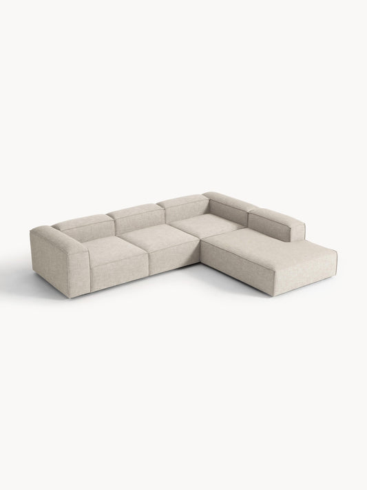 Lennon XL Modular Corner Sofa in Linen Blend, 4-Seater