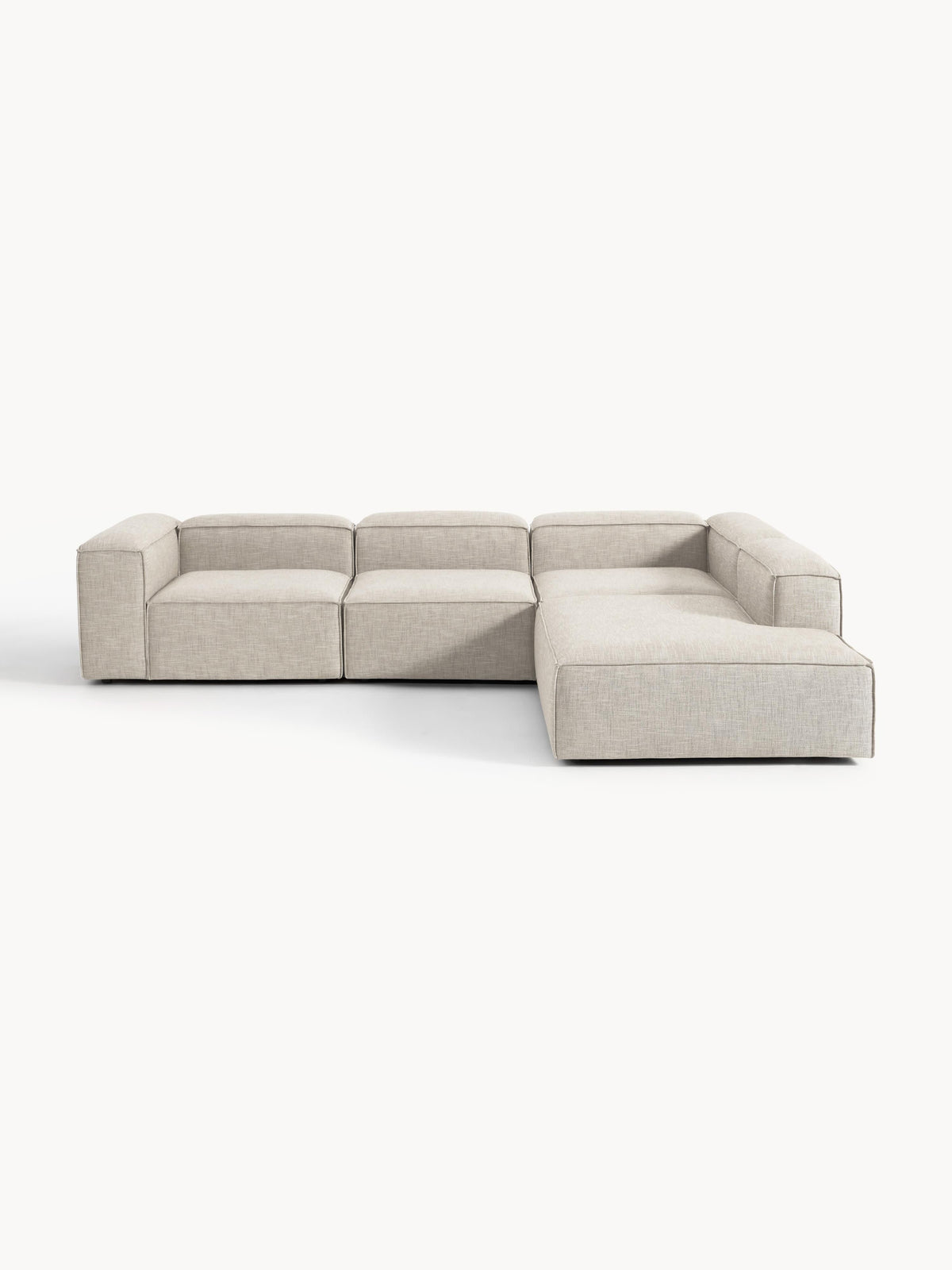 Lennon XL Modular Corner Sofa in Linen Blend, 4-Seater