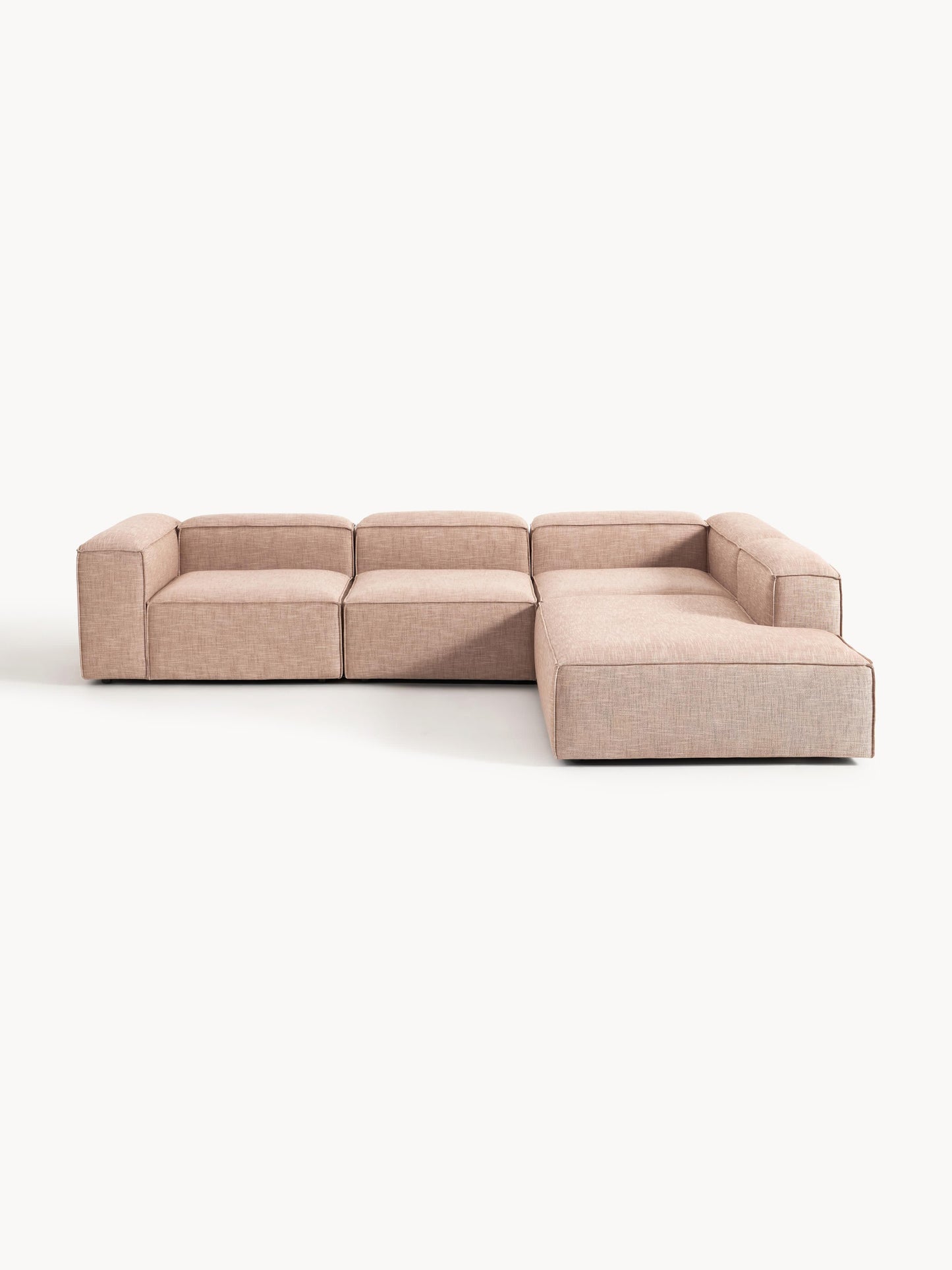 Lennon XL Modular Corner Sofa in Linen Blend, 4-Seater