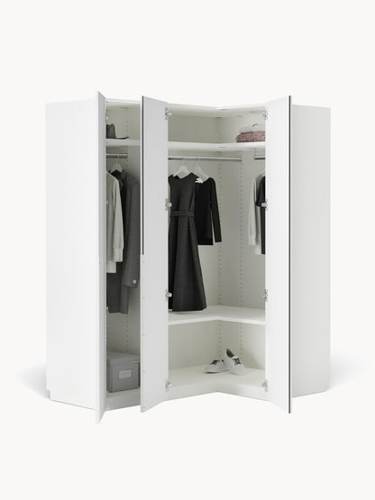 Leon Modular Corner Wardrobe in Various Sizes, 165 cm Wide