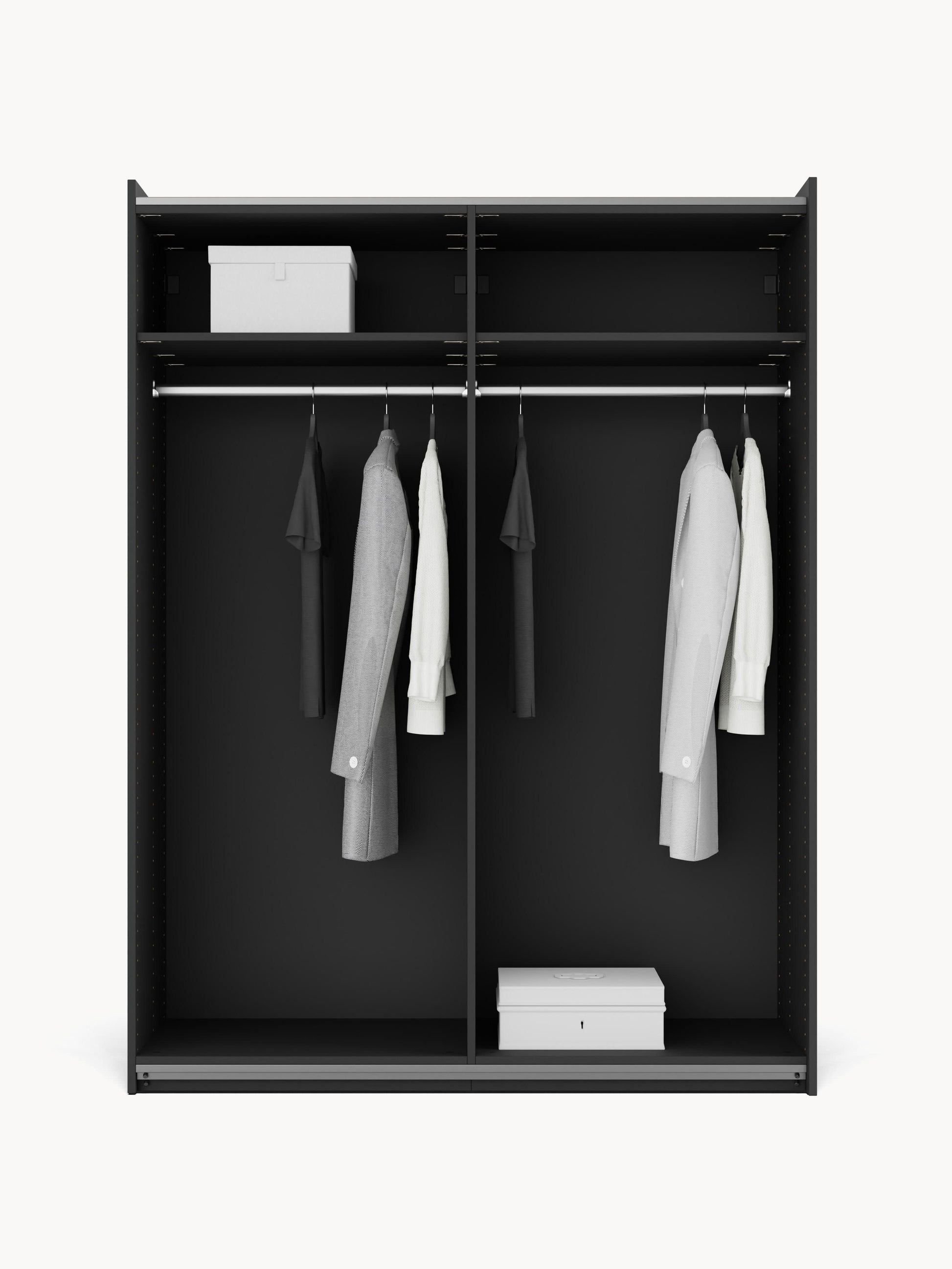 Leon Modular Sliding-Door Wardrobe in Various Sizes, 150 cm Wide