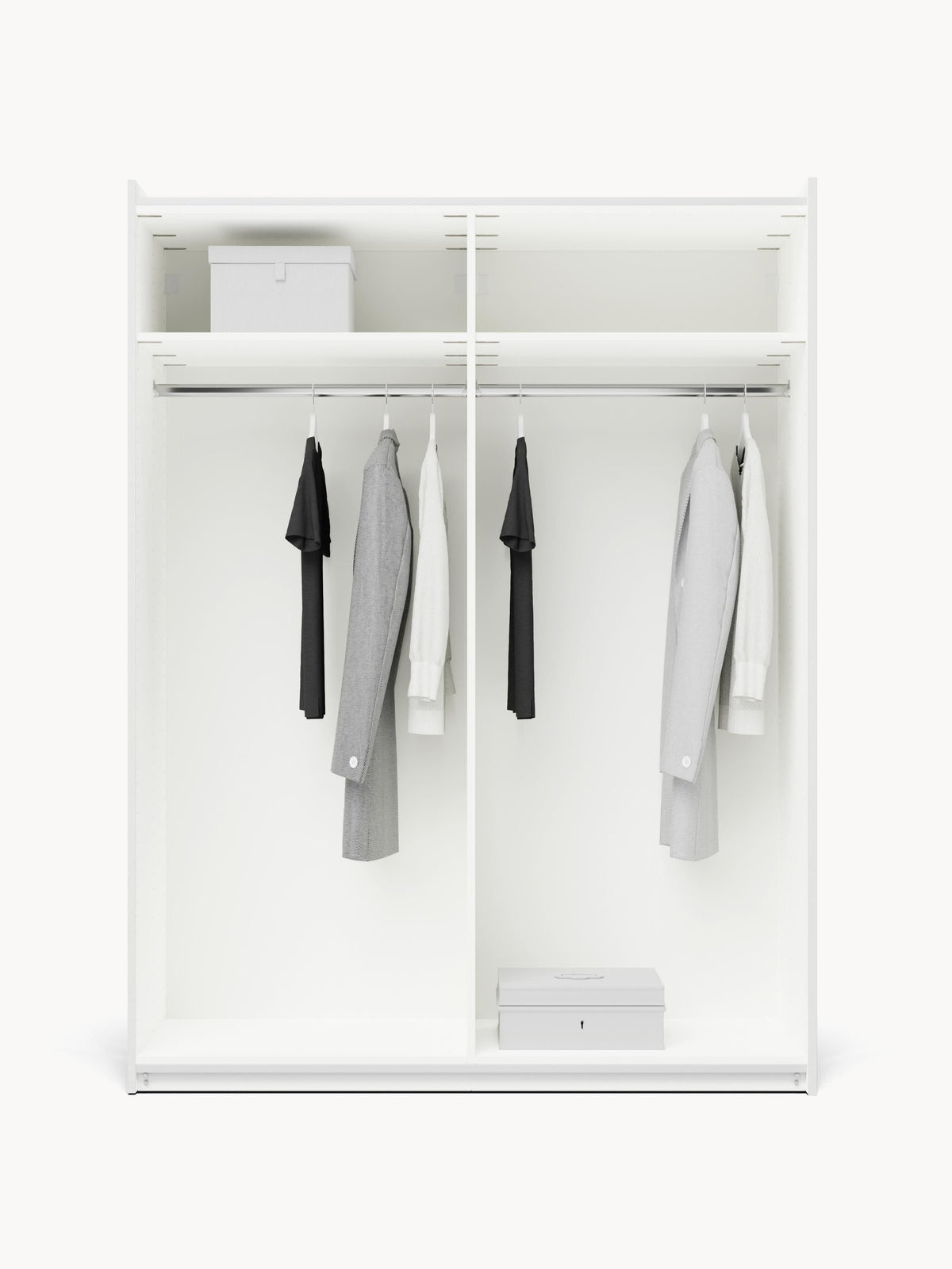 Leon Modular Sliding-Door Wardrobe in Various Sizes, 150 cm Wide