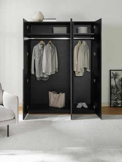 Leon Modular Wardrobe with Hinged Doors, in Various Sizes, 150 cm Wide