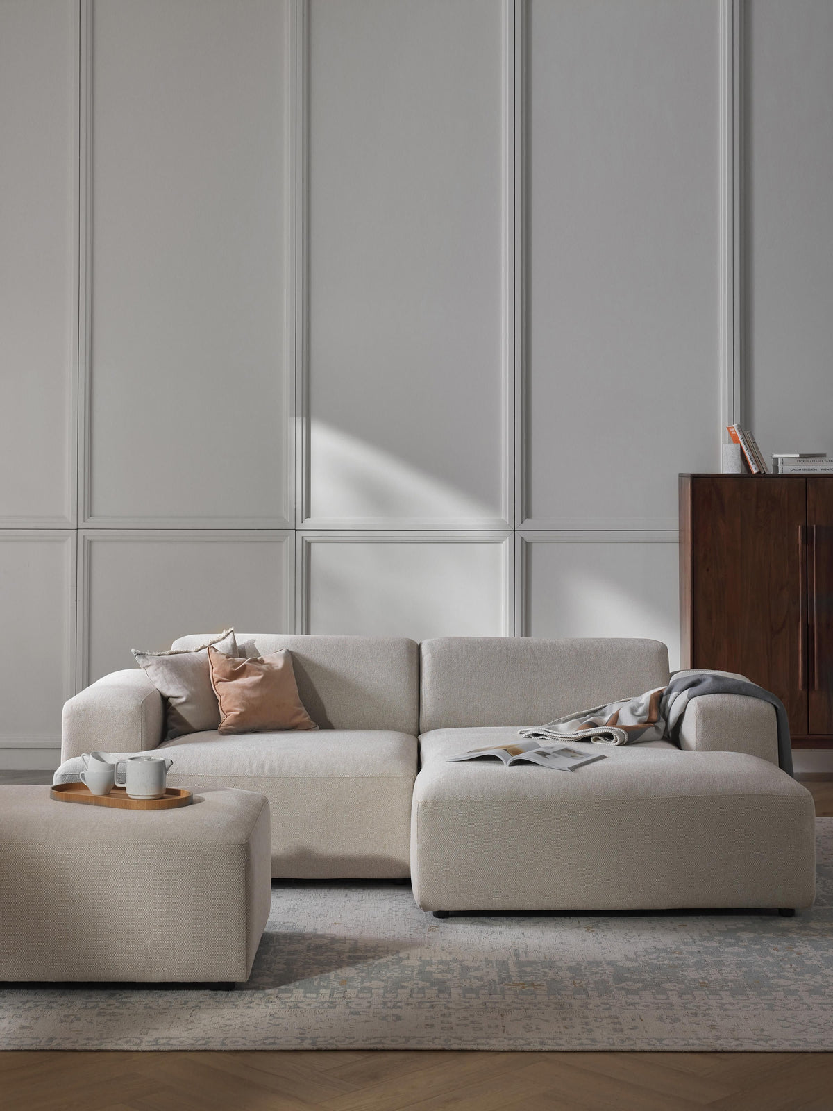 Melva Corner Couch, 3-Seater