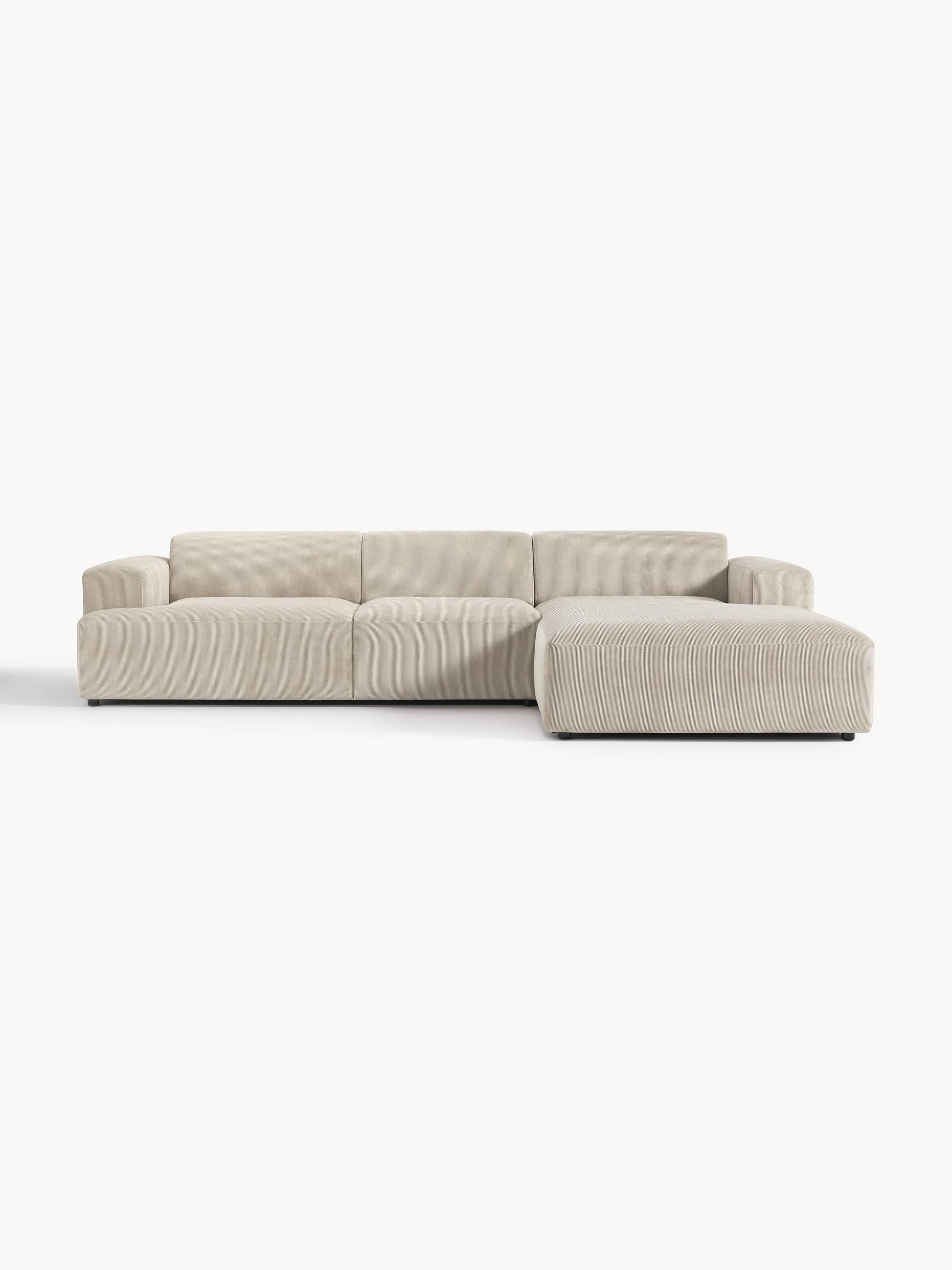 Melva Corner Sofa in Corduroy (4-Seater)
