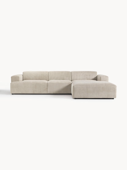Melva Corner Sofa in Corduroy (4-Seater)