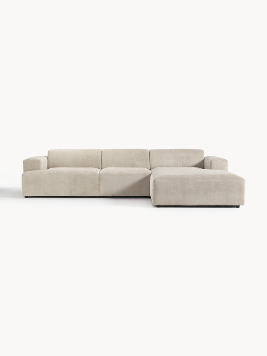 Melva Corner Sofa in Corduroy (4-Seater)