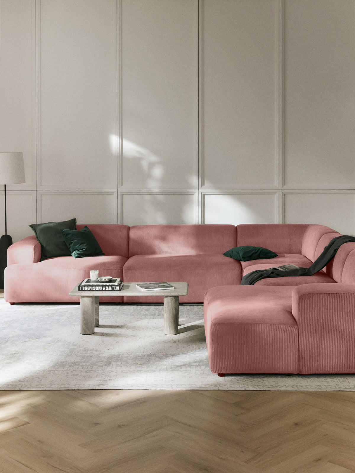 Melva Corner Sofa in Corduroy, XL