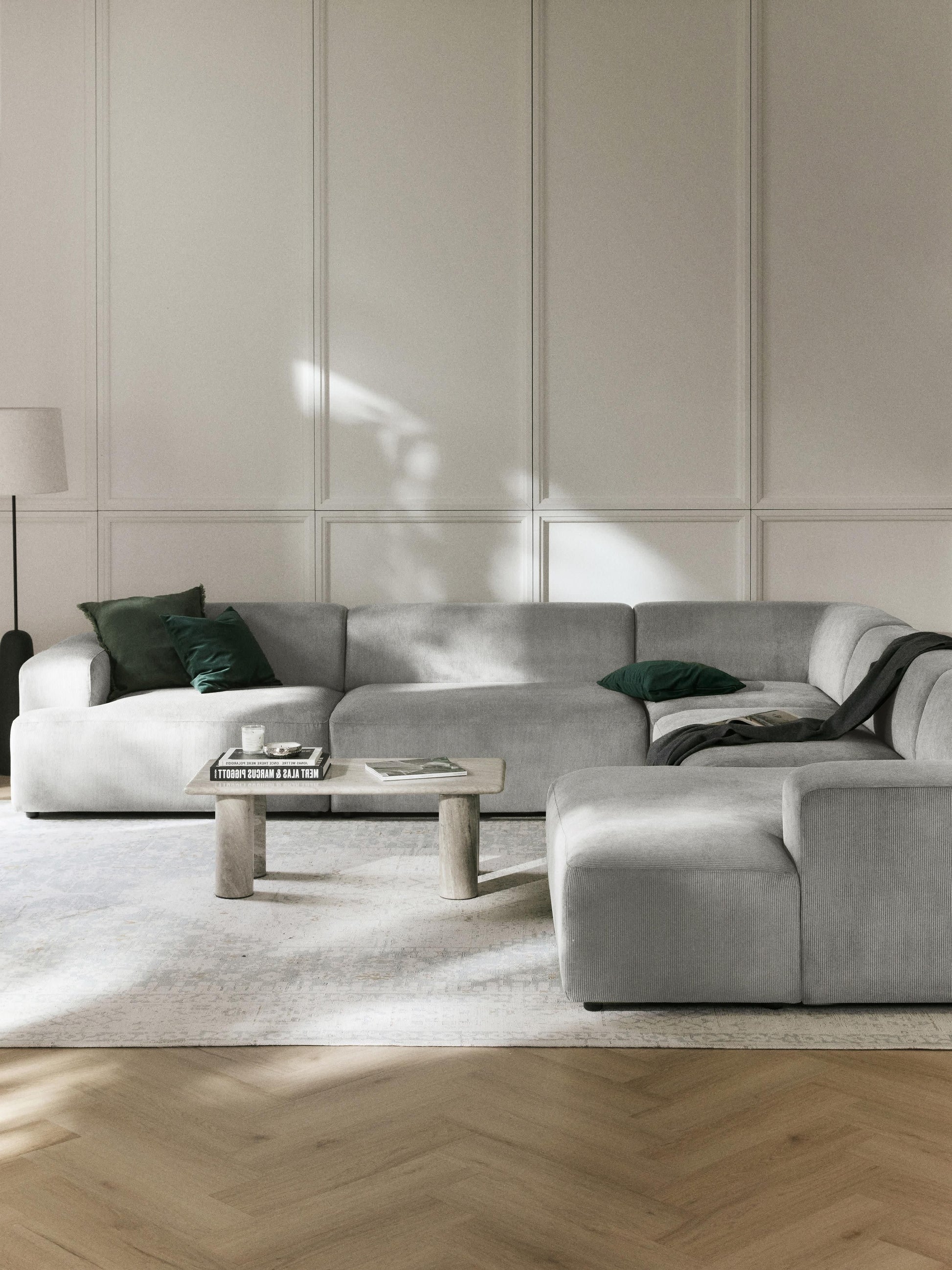 Melva Corner Sofa in Corduroy, XL