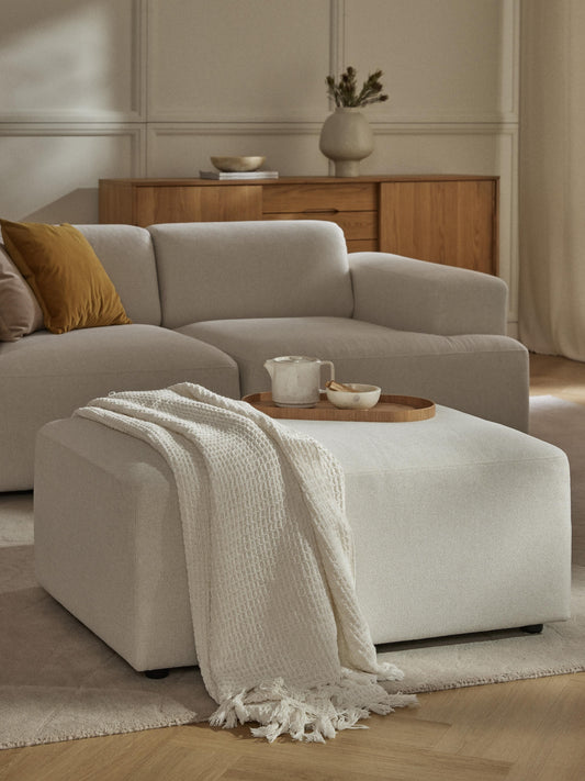 Melva Upholstered Stool, Dimensions W 99 x D 72 cm