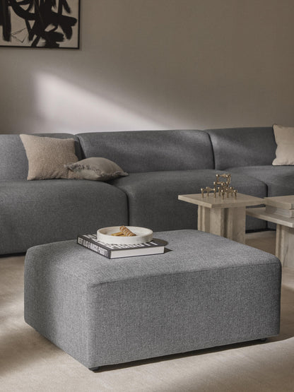 Melva Upholstered Stool, Dimensions W 99 x D 72 cm