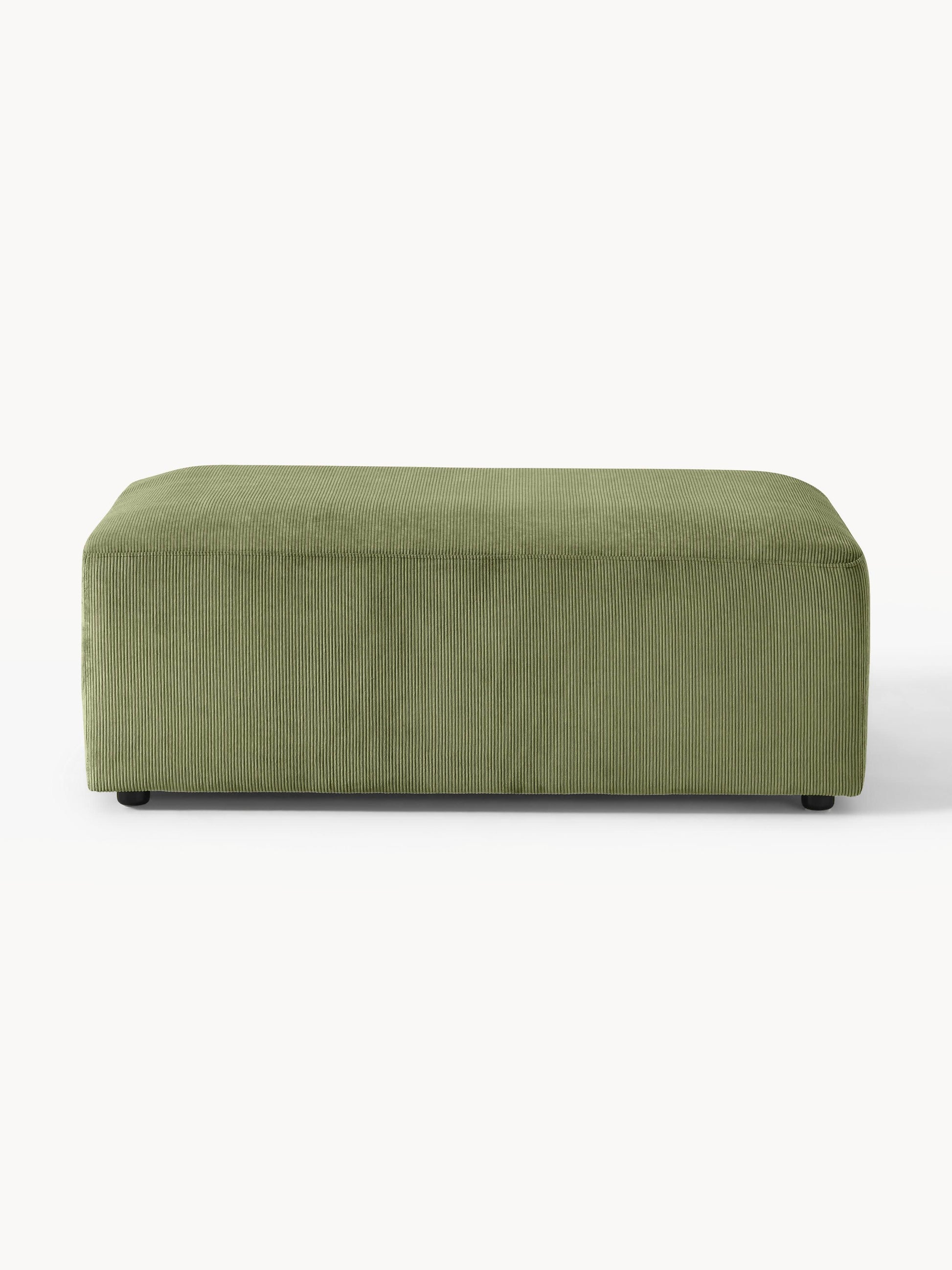 Melva XL Pouffe in Corduroy, W 116 x D 72 cm