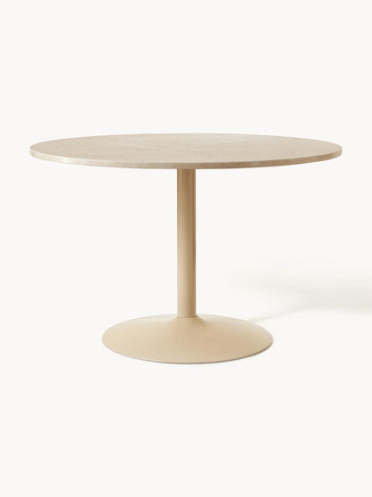 Miley Oval Marble Dining Table, Size 120 x 90 cm