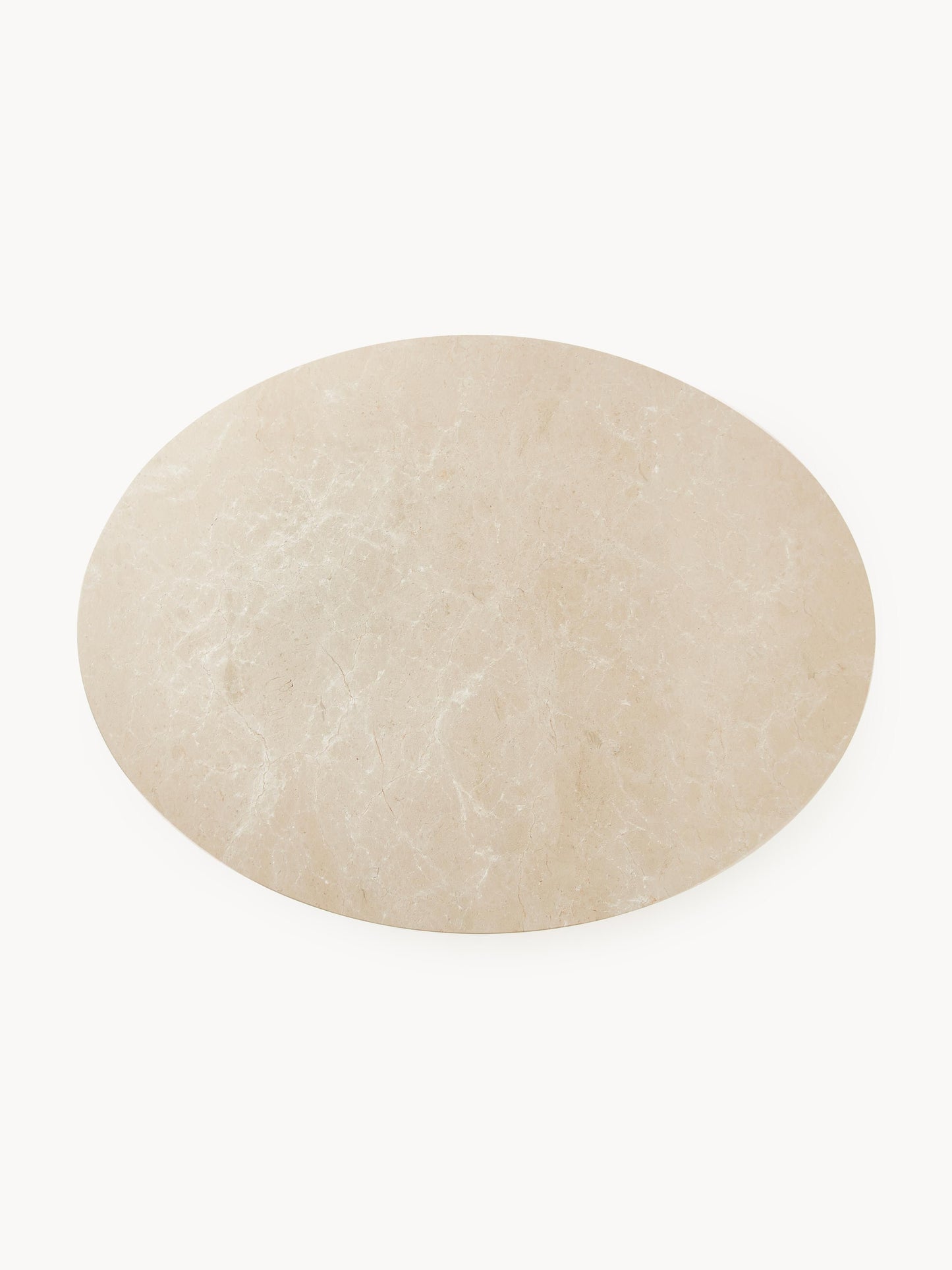 Miley Oval Marble Dining Table, Size 120 x 90 cm