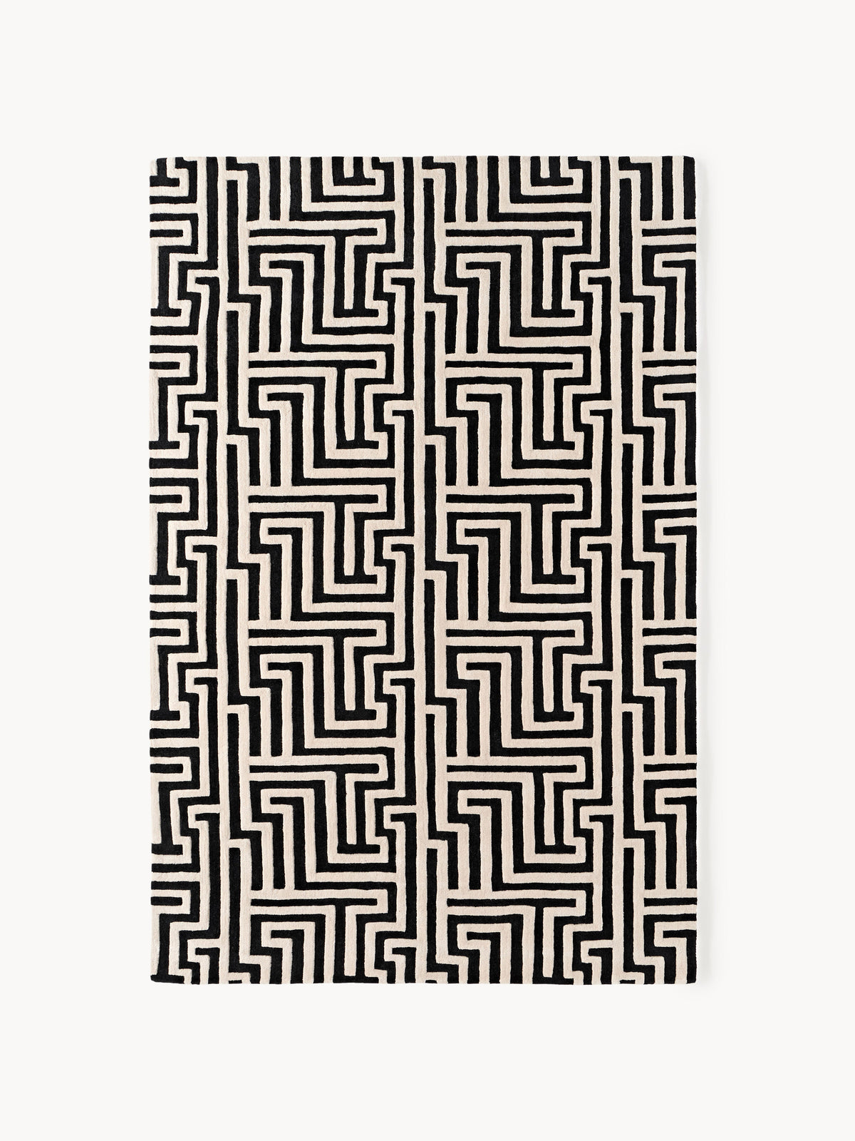 Monty Rug in Hand-Tufted Wool with Raised High-Low Texture