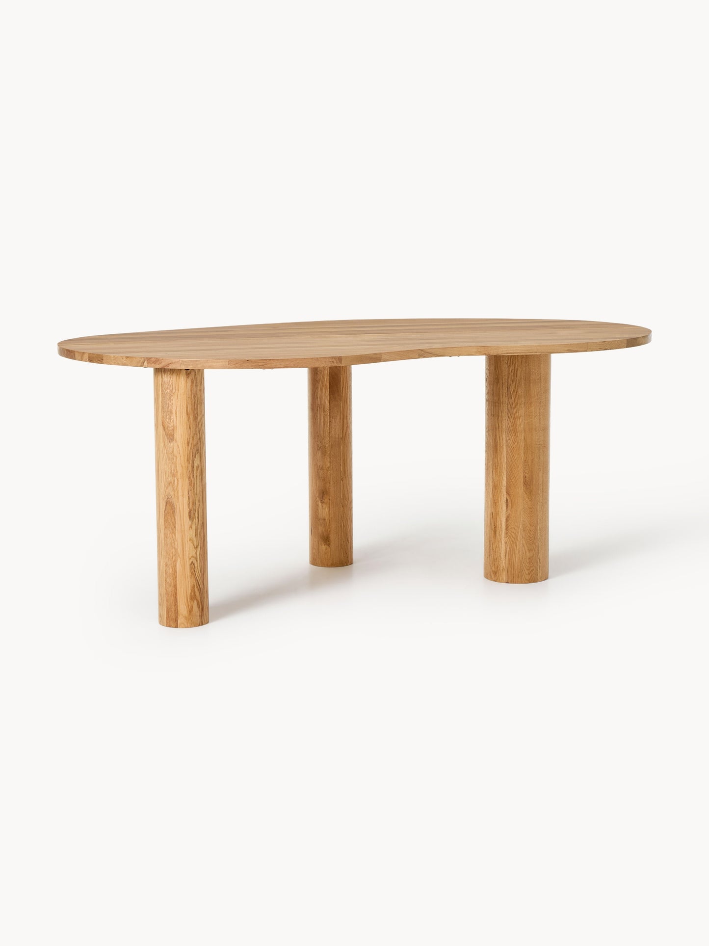 Naruto Dining Table in Oak with Organic Shape, Available in Various Sizes