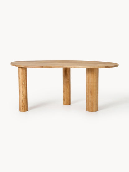 Naruto Dining Table in Oak with Organic Shape, Available in Various Sizes