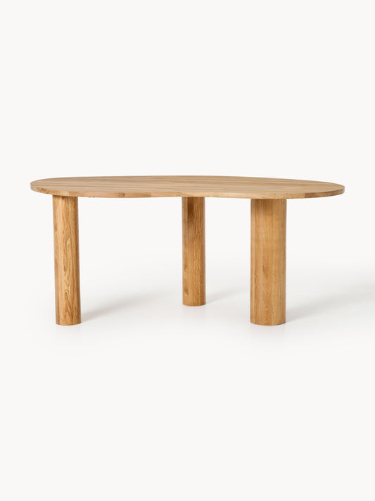 Naruto Dining Table in Oak with Organic Shape, Available in Various Sizes