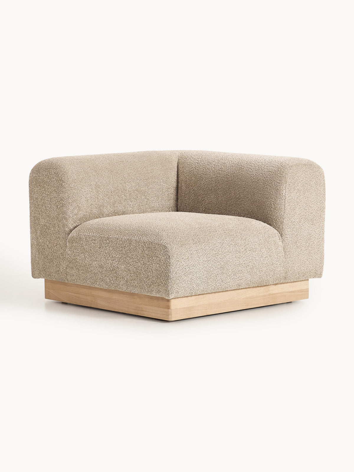 Natalie Corner Piece in Teddy Bouclé