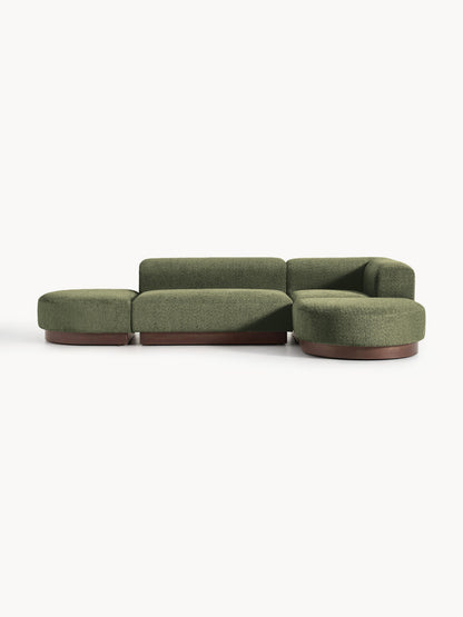 Natalie Modular Corner Settee in Teddy Bouclé