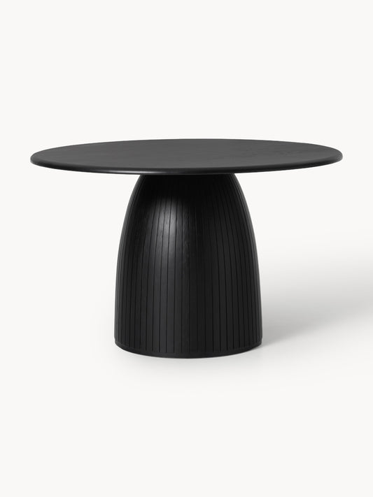 Nelly Round Dining Table with Fluted Texture, Available in Various Sizes