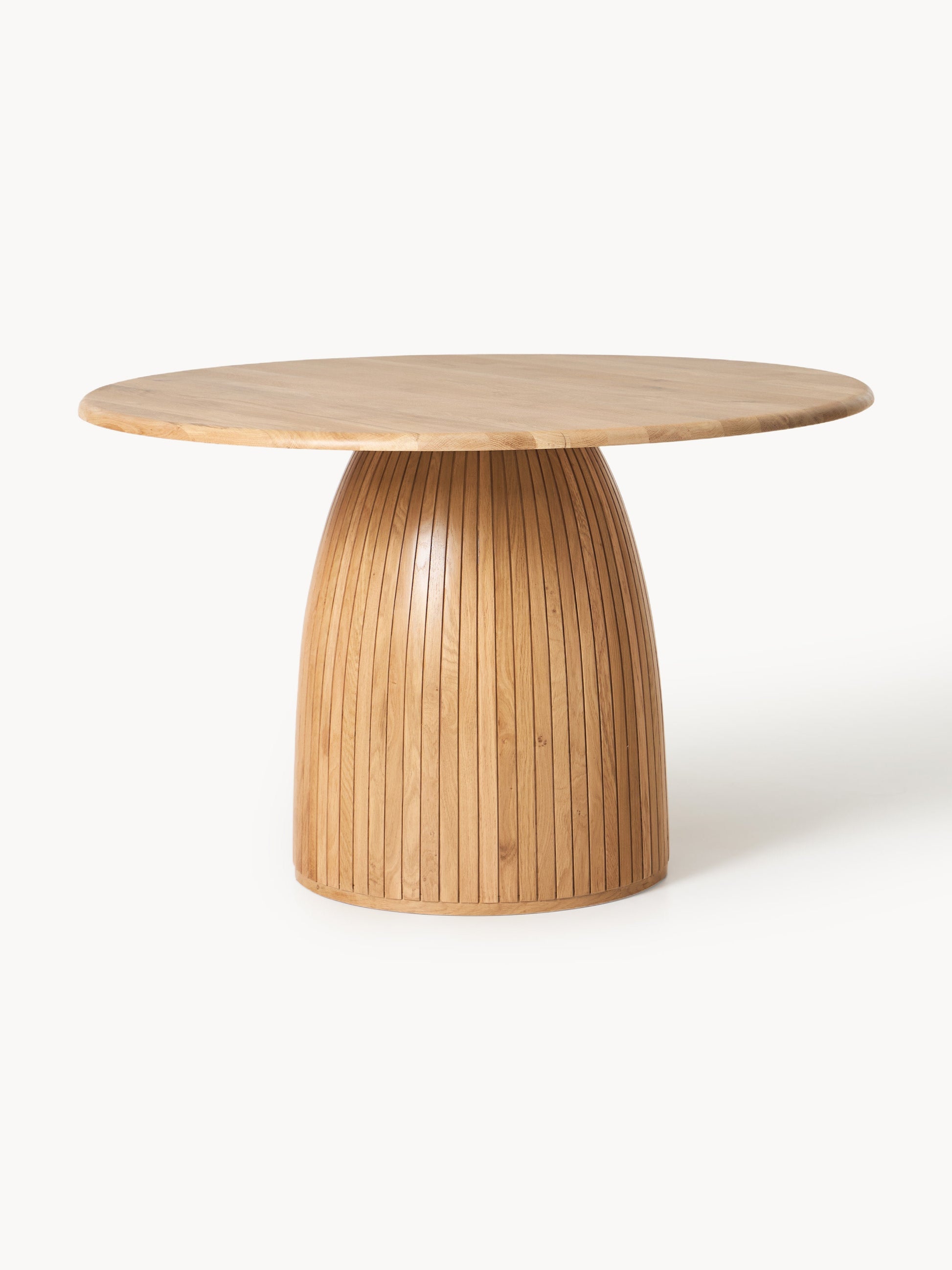 Nelly Round Dining Table with Fluted Texture, Available in Various Sizes
